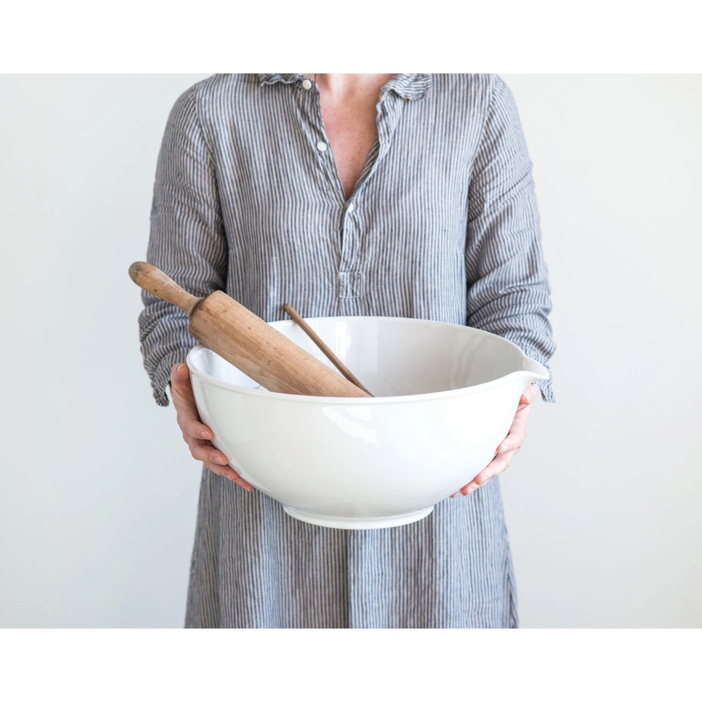 Vintage Batter Bowl - White