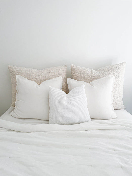 Ivory Boucle Bed Pillow