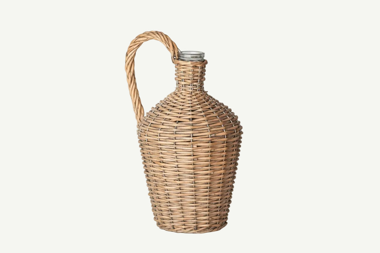 Covered Wine Bottle - Medium