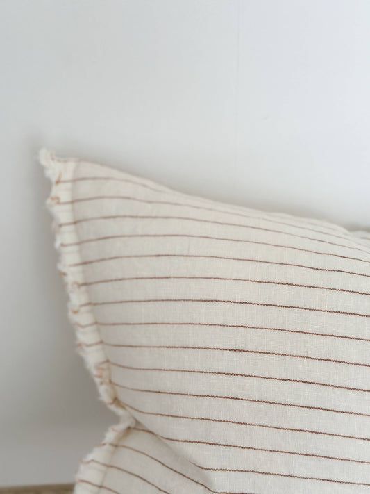 Rust Pinstripe Pillow