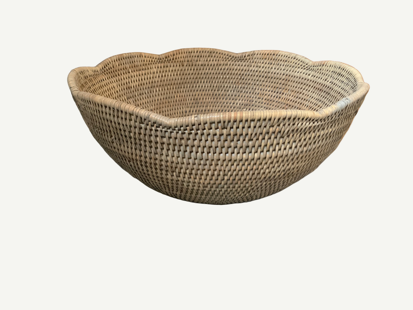 Burma Rattan Scalloped Bowl