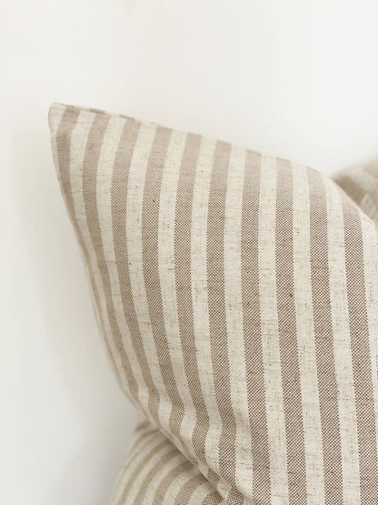 Beige & Cream Stripe Pillow