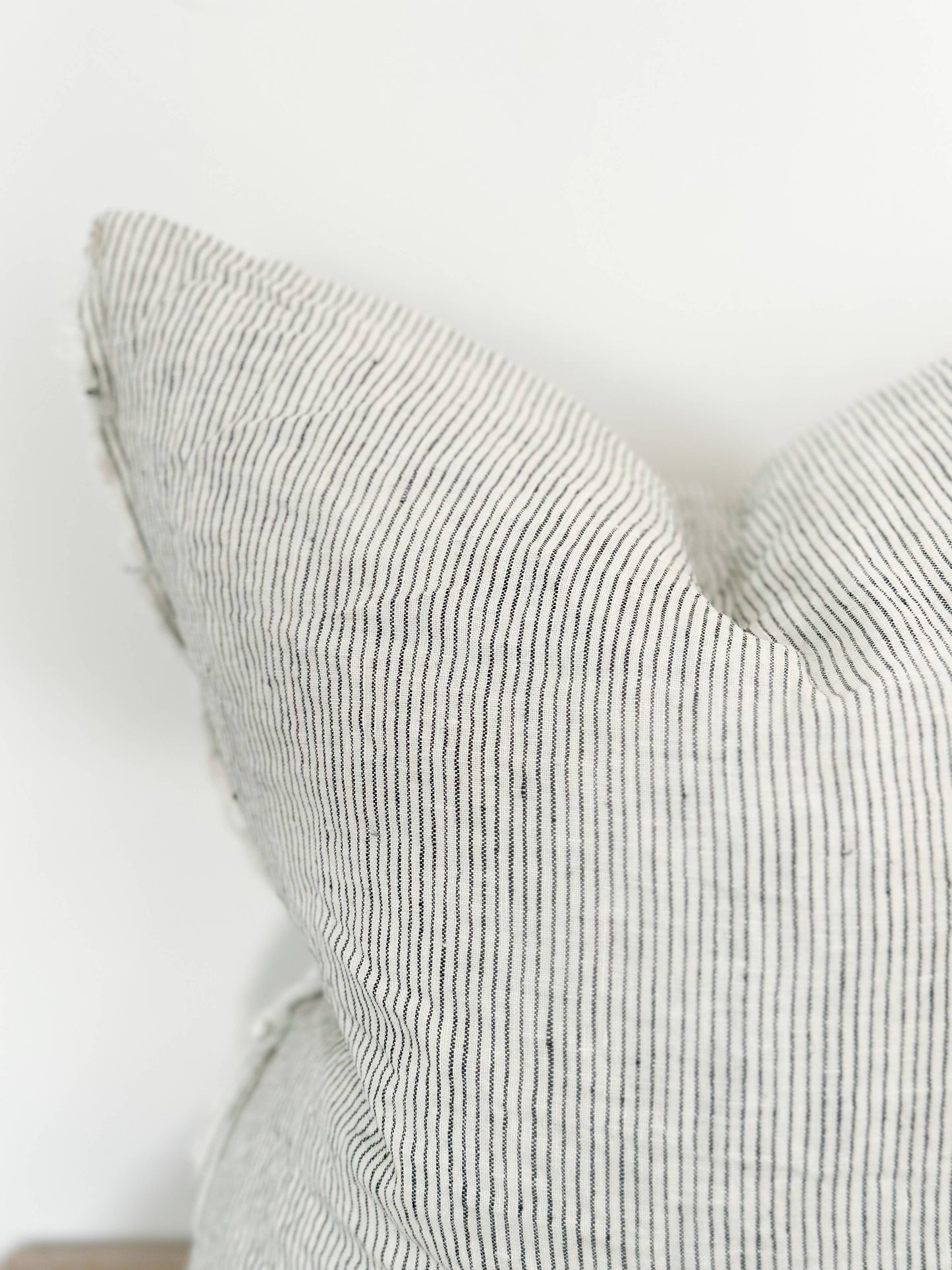 Black Ticking Stripe Pillow