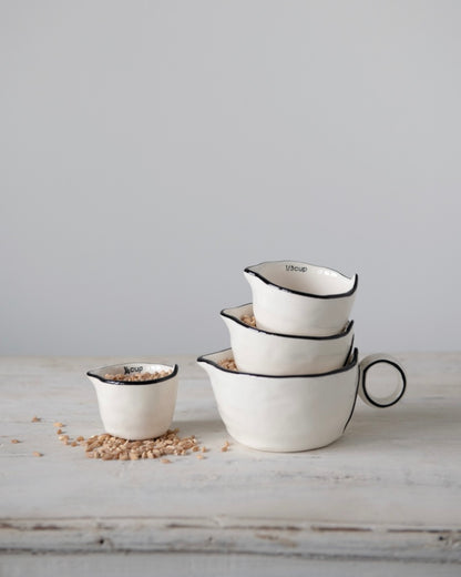 Stoneware Measuring Cups- Set of 4