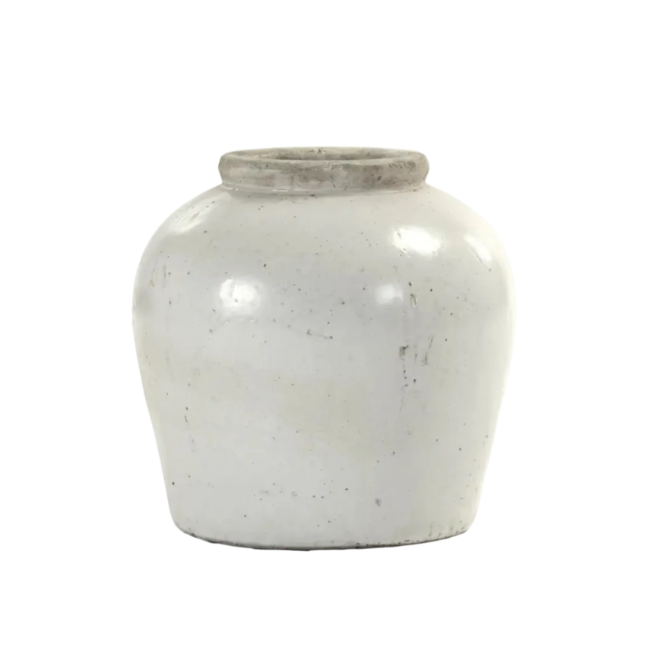 Distressed White Vase