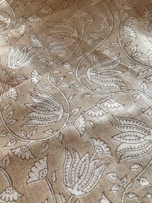 Brown Country Floral Pillow