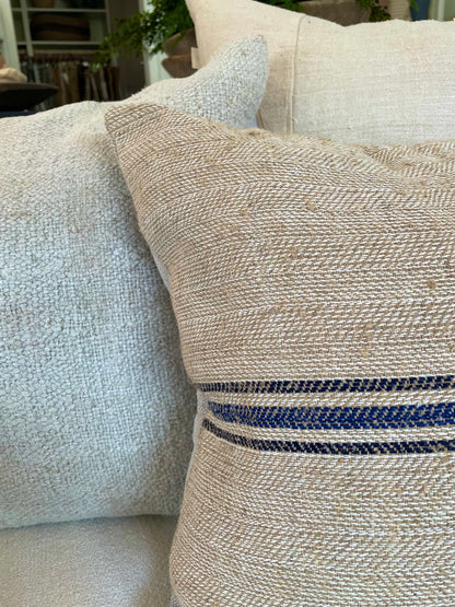 Blue and Black Stripe Pillow