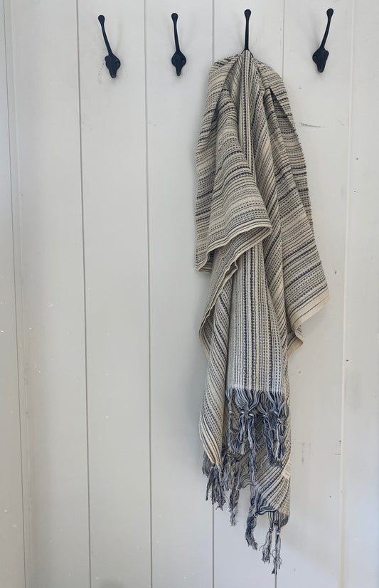 Stripe Waffle Bath Towel