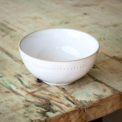 Glazed White Soup Bowl
