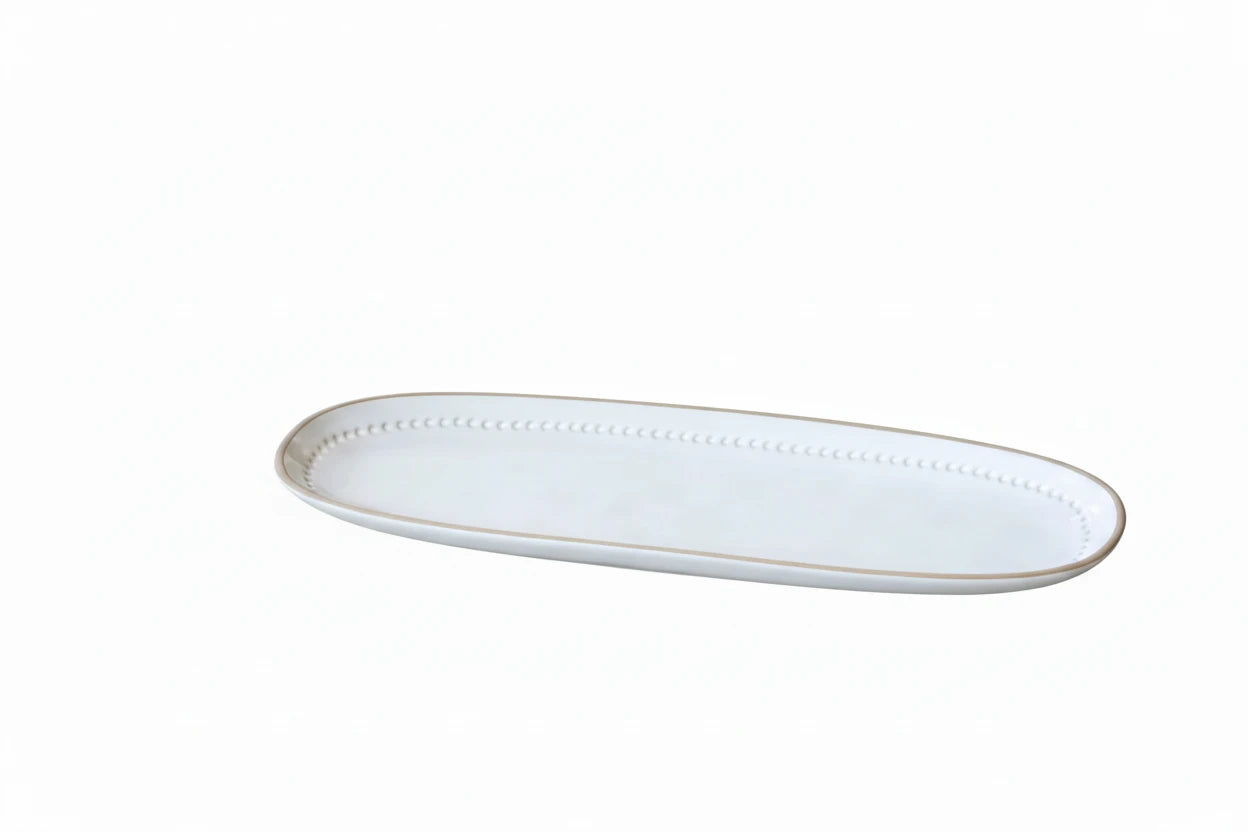 Glazed White Serving Platter