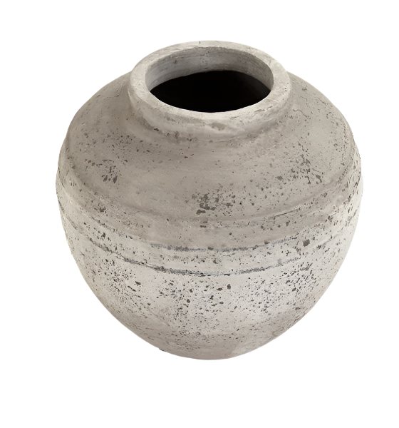 Distressed Grey Wash Jar