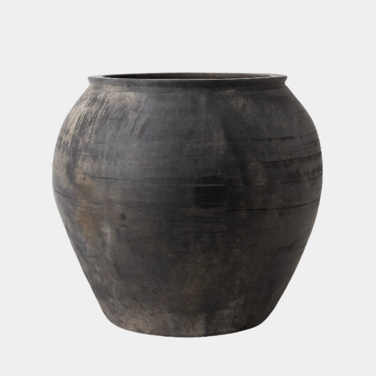 Vintage Black Clay Pot