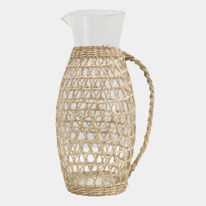 Seagrass Glass Pitcher