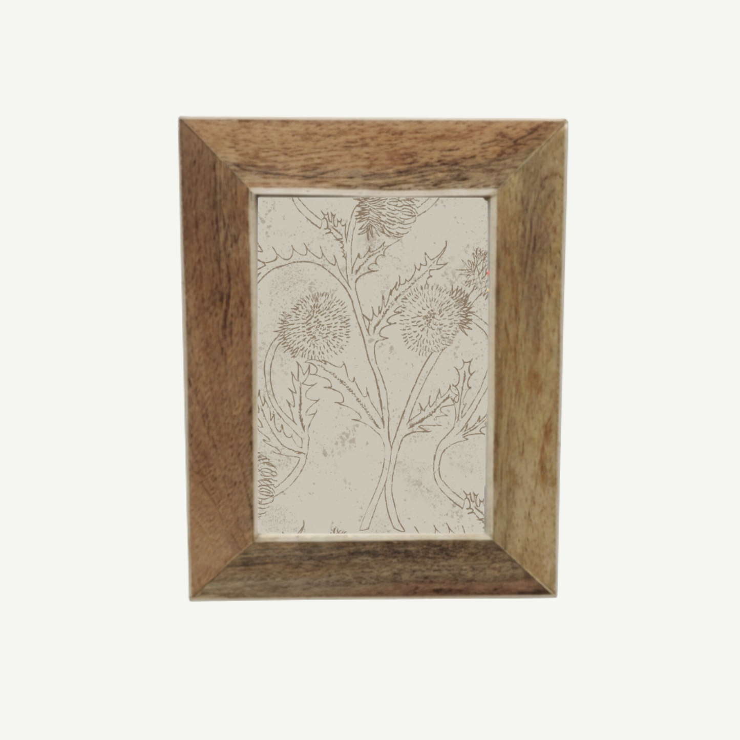 Wood Picture Frame with White Border