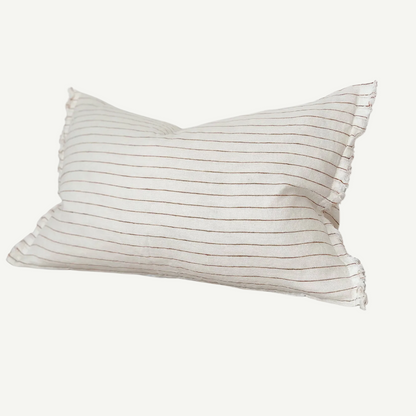 Rust Pinstripe Pillow