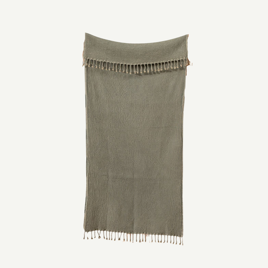 Stonewashed Waffle Beach Towel