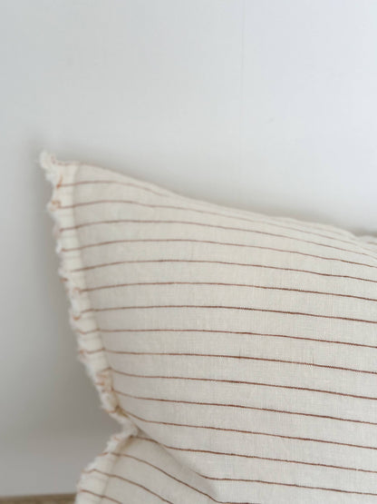 Rust Pinstripe Pillow