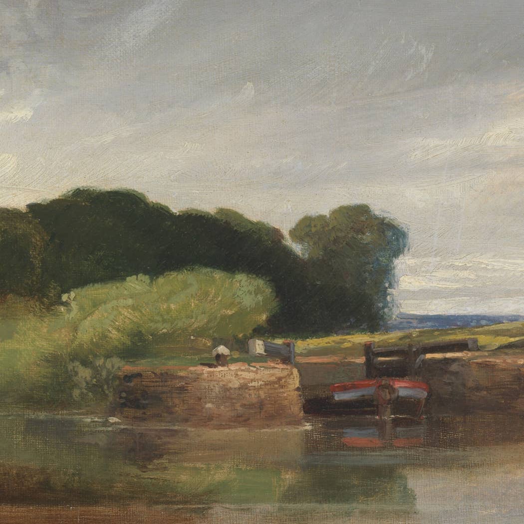 By the Water English Landscape Painting Print on Canvas