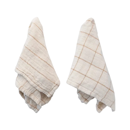 Cotton Tea Towel Set - Natural