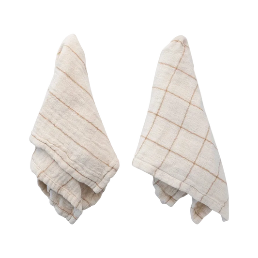 Cotton Tea Towel Set - Natural