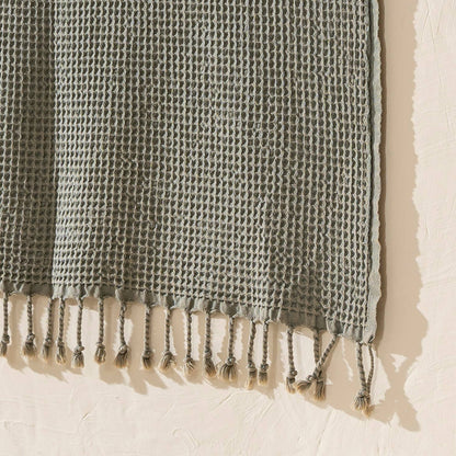 Stonewashed Waffle Beach Towel