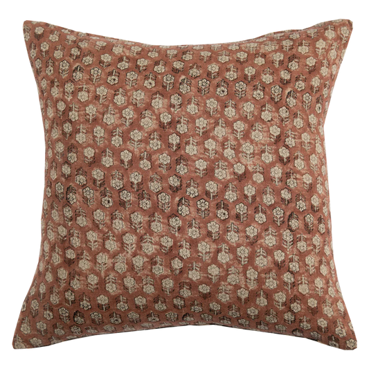 Daisy Block Print Pillow 22"