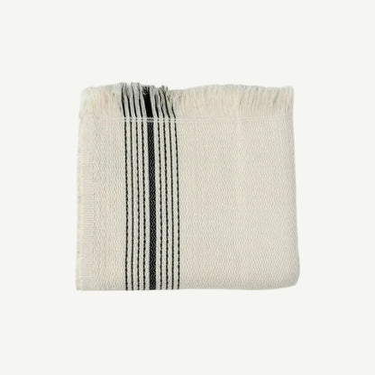 Stripe Turkish Hand Towel Black/ White