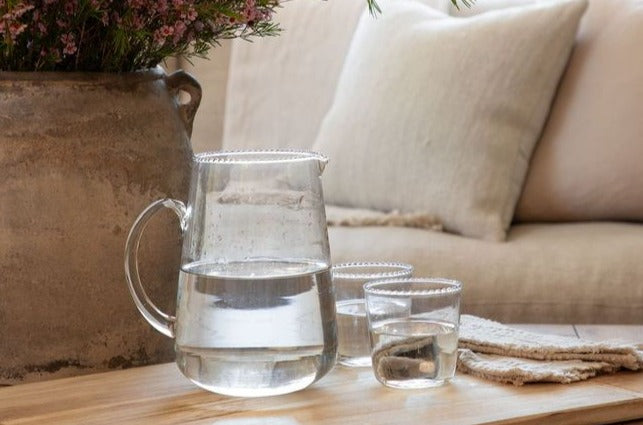 Ruffle Glass Pitcher