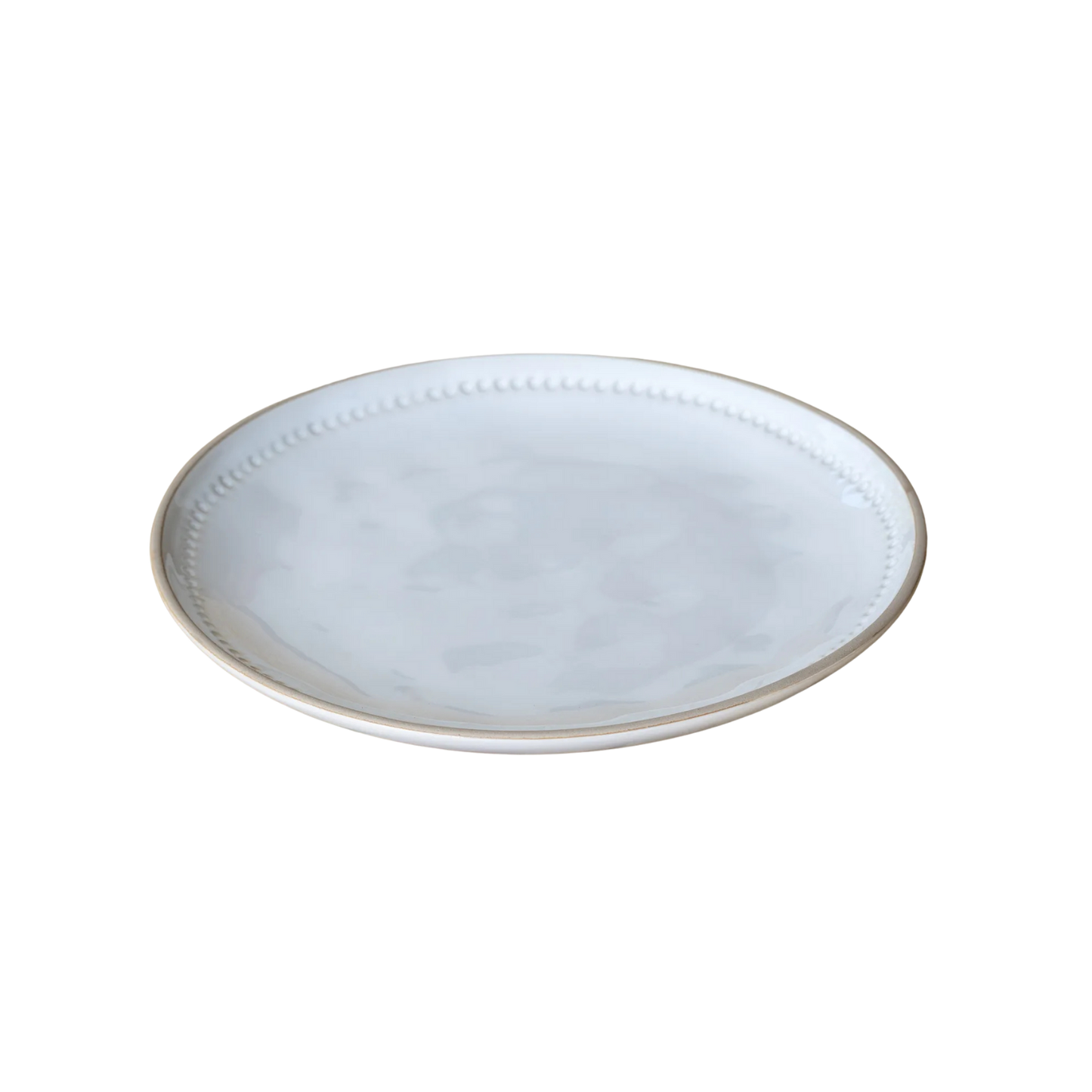 10" Glazed White Dinner Plate