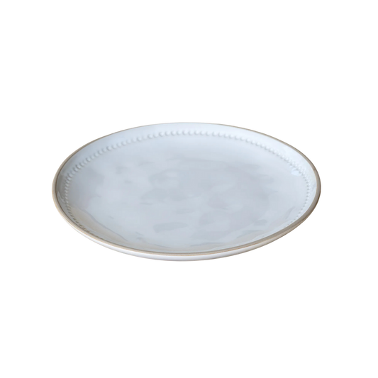 10" Glazed White Dinner Plate